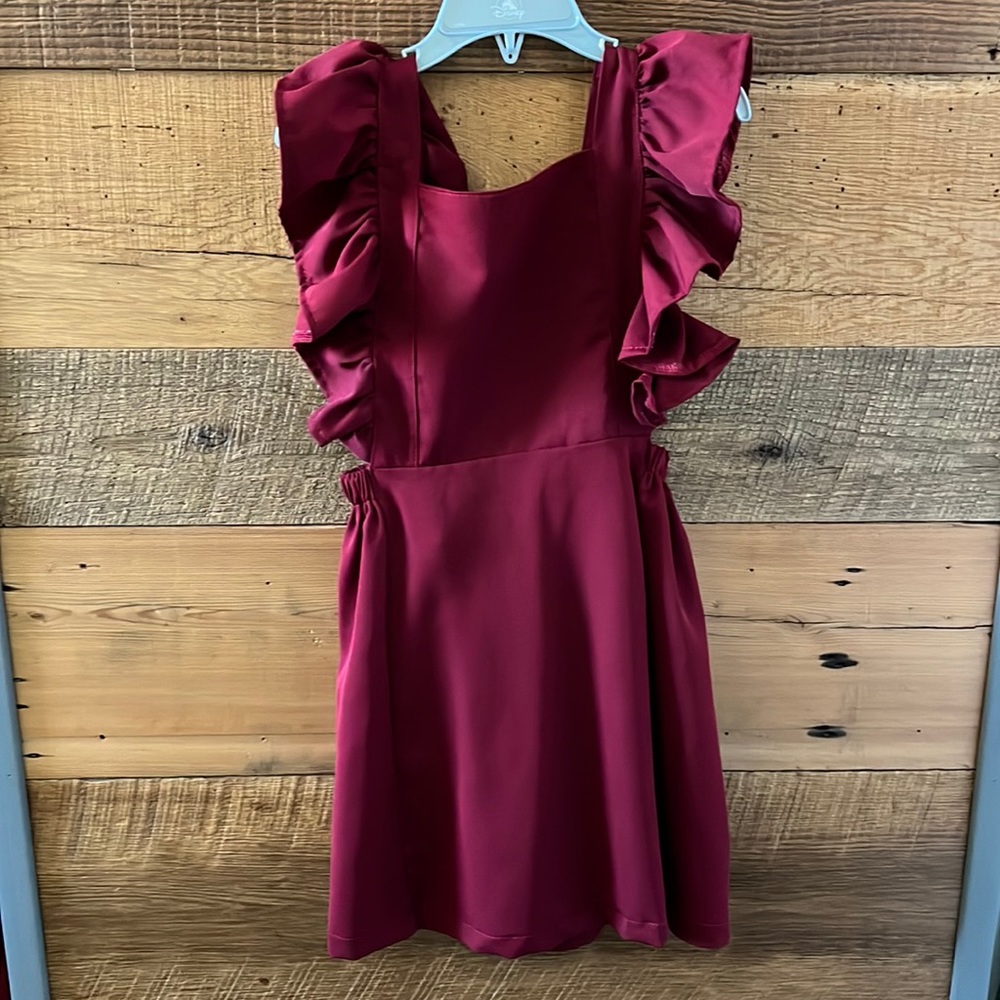 Ruffle suspender dress